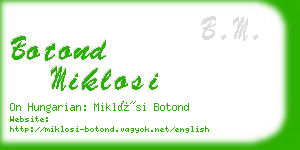 botond miklosi business card