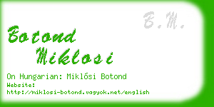botond miklosi business card